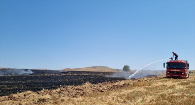 Amasya'da anız yangınında 5 dönüm alan zarar gördü