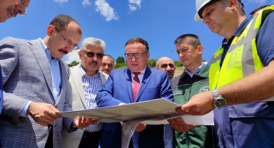 TBMM Plan ve Bütçe Komisyonu Başkanı Muş, Salıpazarı Baraj inşaatında incelemede bulundu