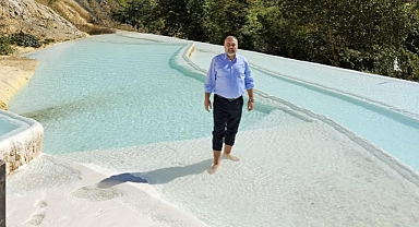 Dereli Göksu Travertenleri turizmin gözdesi oldu