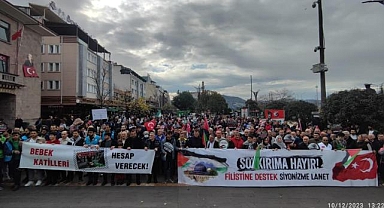 TÜGVA Giresun Filistin’e destek yürüyüşünde