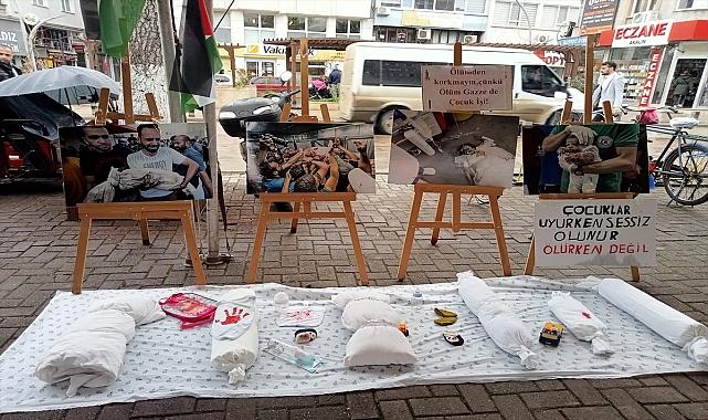 Gazze'deki katliamı anlatan resim sergisi açıldı