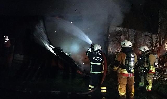 Düzce'de ardiyede çıkan yangın hasara neden oldu