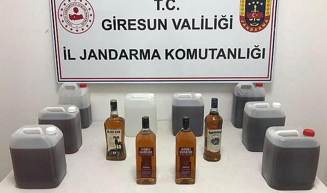 Giresun'un o ilçesinde 43 litre sahte içki ele geçirildi!