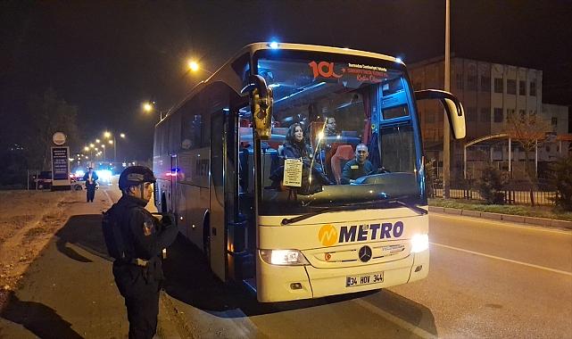 Gece uygulamasında 224 araç kontrol edildi