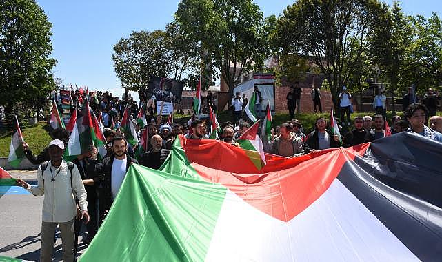 OMÜ'de İsrail'in Gazze'deki saldırıları protesto edildi