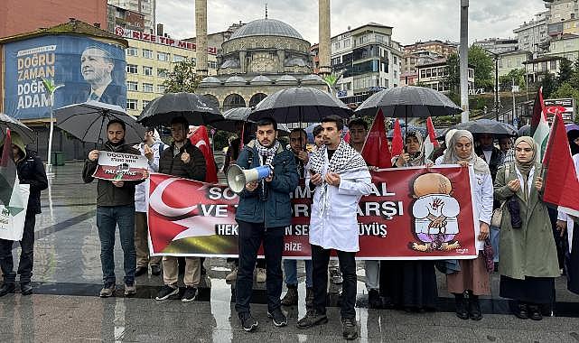 Rize'de sağlık çalışanları