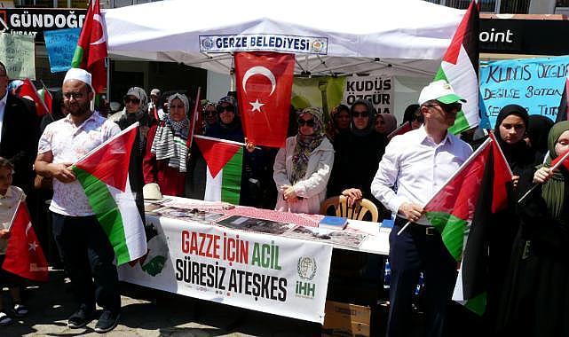 Sinop'ta İsrail'in Filistin'e yönelik saldırıları protesto edildi
