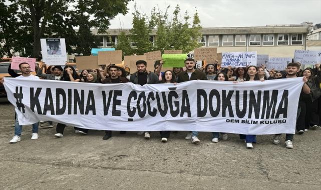 Kadına yönelik şiddete karşı yürüyüş düzenlendi