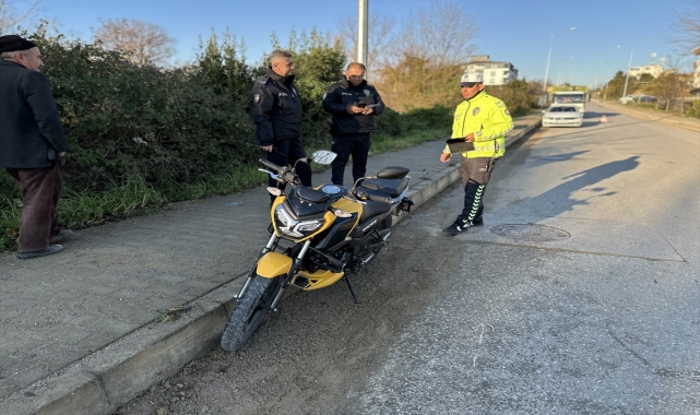 Gerze'de motosikletin devrildiği kazada 1 kişi yaralandı
