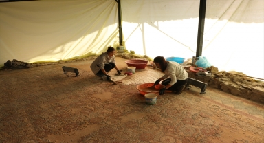 Kastamonu'daki Pompeiopolis Antik Kenti'nde mozaikler yerine yerleştirildi