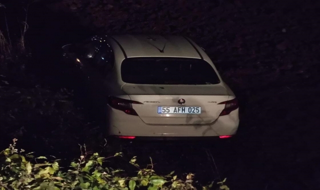 Samsun’da tarlaya devrilen otomobildeki 3 kişi yaralandı