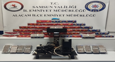 Alaçam'da 13 bin 170 makaron ele geçirildi