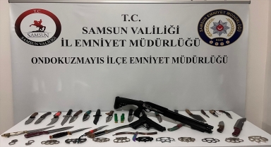 Samsun'da sosyal medyadan amaç dışı bıçak satan zanlı yakalandı