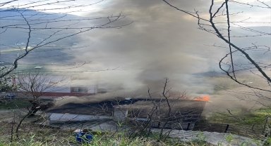 Trabzon'da evde çıkan yangın söndürüldü