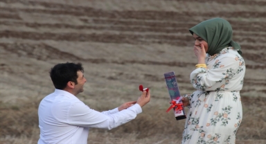 Çorumlu çiftçi, tarlasını 