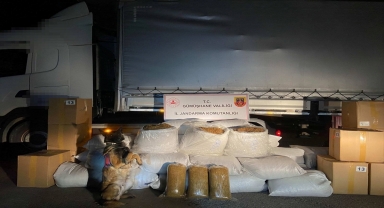 Gümüşhane'de 644 kilogram kaçak tütün ele geçirildi
