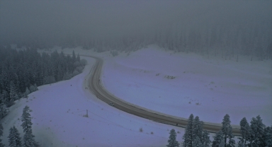 Karla kaplanan Ilgaz Dağı'ndaki orman dronla görüntülendi