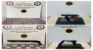 Samsun'da iki ilçede uyuşturucu operasyonunda 2 kişi yakalandı