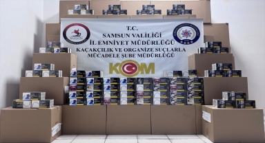 Samsun'da kaçakçılık operasyonunda 790 bin makaron ele geçirildi