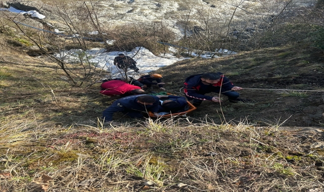 Artvin'de dereye düşen kişi kurtarıldı