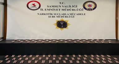 Samsun'da 4 bin 66 sentetik ecza hapı ele geçirildi