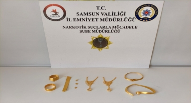 Samsun'da dolandırıcılıktan aranan hükümlü sahte altınla yakalandı