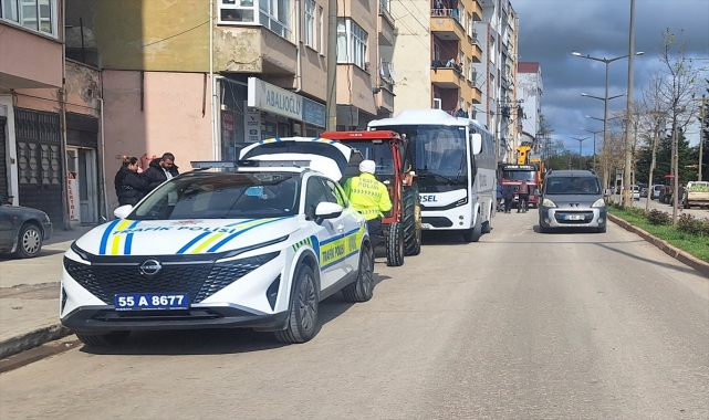 Samsun'da midibüsün çarptığı kişi yaralandı