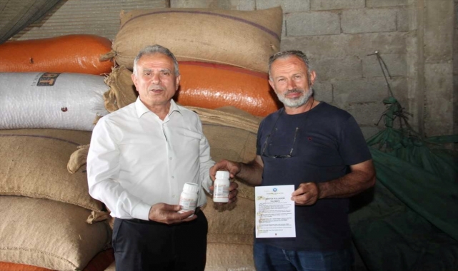 Trabzon'da kahverengi kokarcaya karşı üreticilere ilaç dağıtıldı