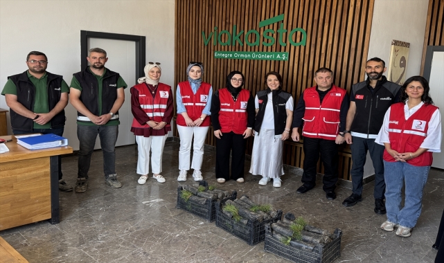 Kastamonu'da fabrika sahiplerinin bağışladığı fidanlar okul bahçelerinde yeşerecek