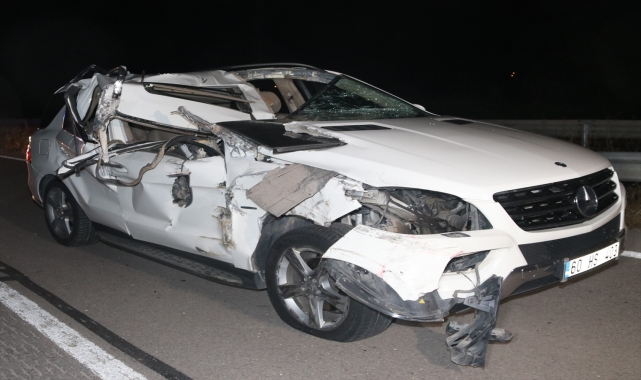 Taşova'da tırla otomobilin çarpıştığı kazada 1 kişi yaralandı