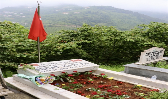 Trabzon'da 15 Temmuz şehidi mezarı başında anıldı