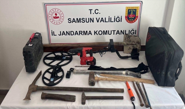 Samsun'da izinsiz kazı yapan 3 kişi suçüstü yakalandı