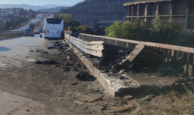 Karabük'te bariyere çarpan yolcu otobüsündeki 1 kişi yaralandı