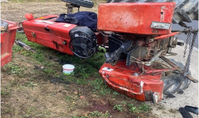 Kastamonu'da devrilen traktörün altında kalan sürücü ağır yaralandı