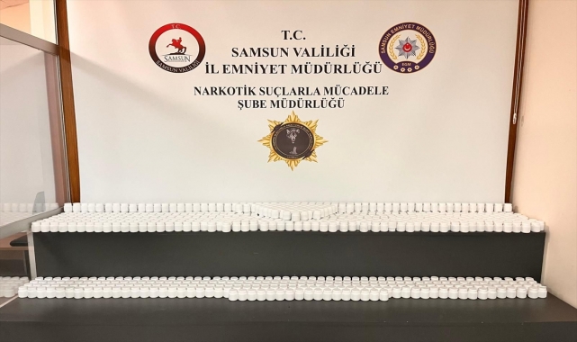 Samsun'da 68 bin 219 sentetik ecza hapı ele geçirildi
