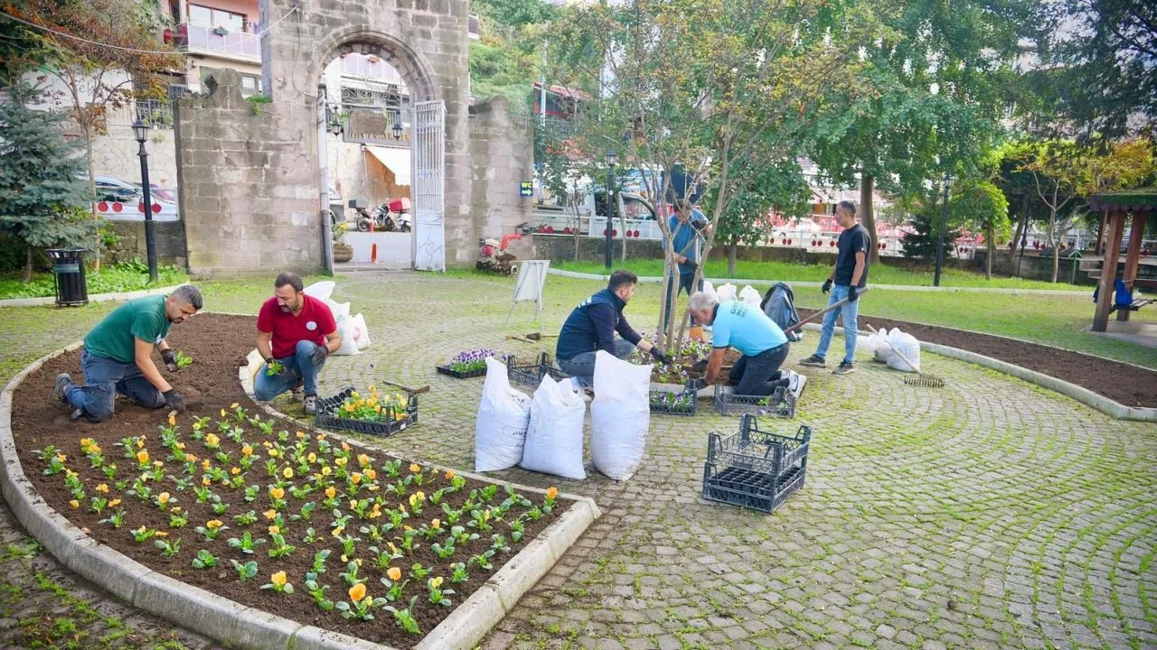 Giresun'da Tarihi Millet Bahçesi çiçeklendiriliyor