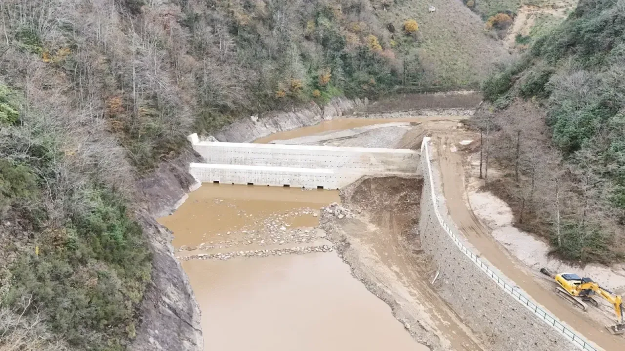 Giresun'da yukarı havzalarda taşkın kontrol inşaatları