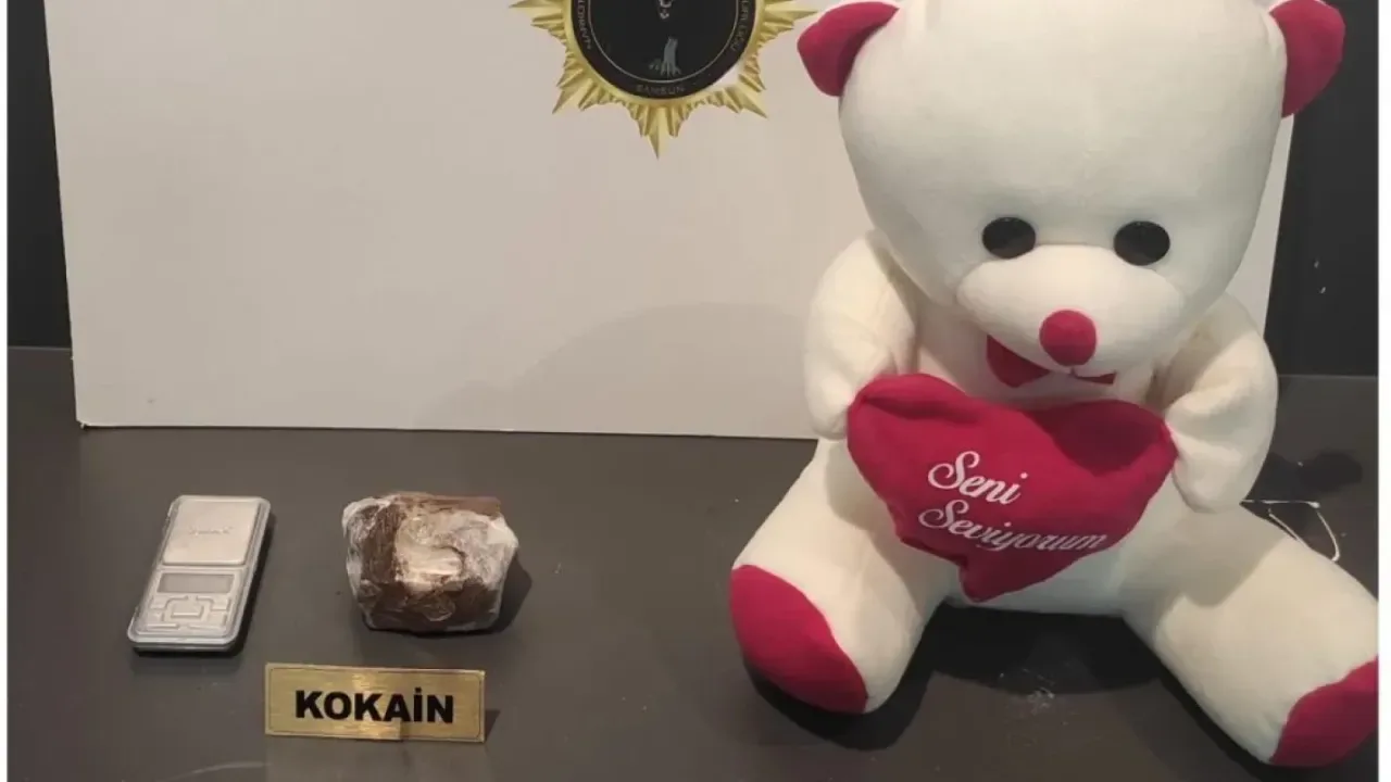 Oyuncak ayının içine gizlenmiş kokain ele geçirildi