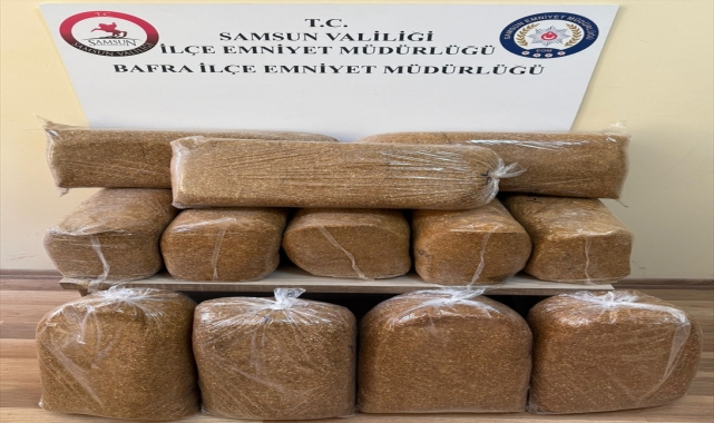 Samsun'da 60 kilogram kaçak tütün ele geçirildi