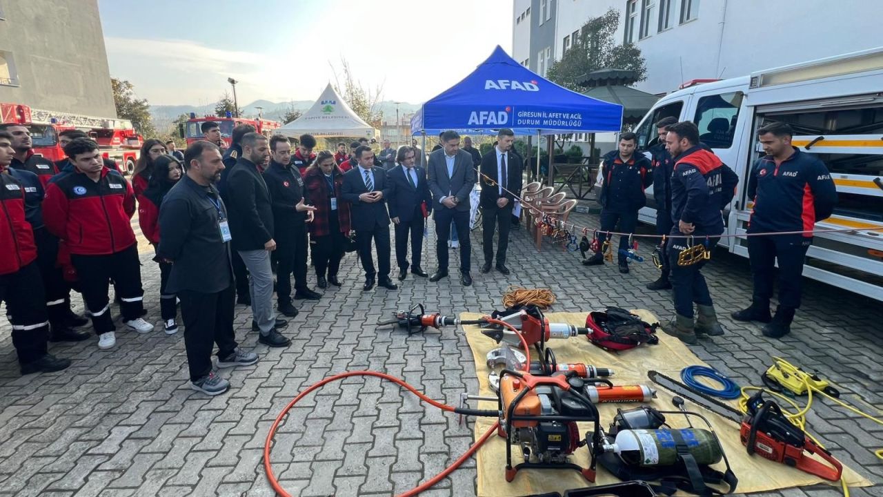 Giresun’da öğrenciler doğal afetlere hazır hale geliyor