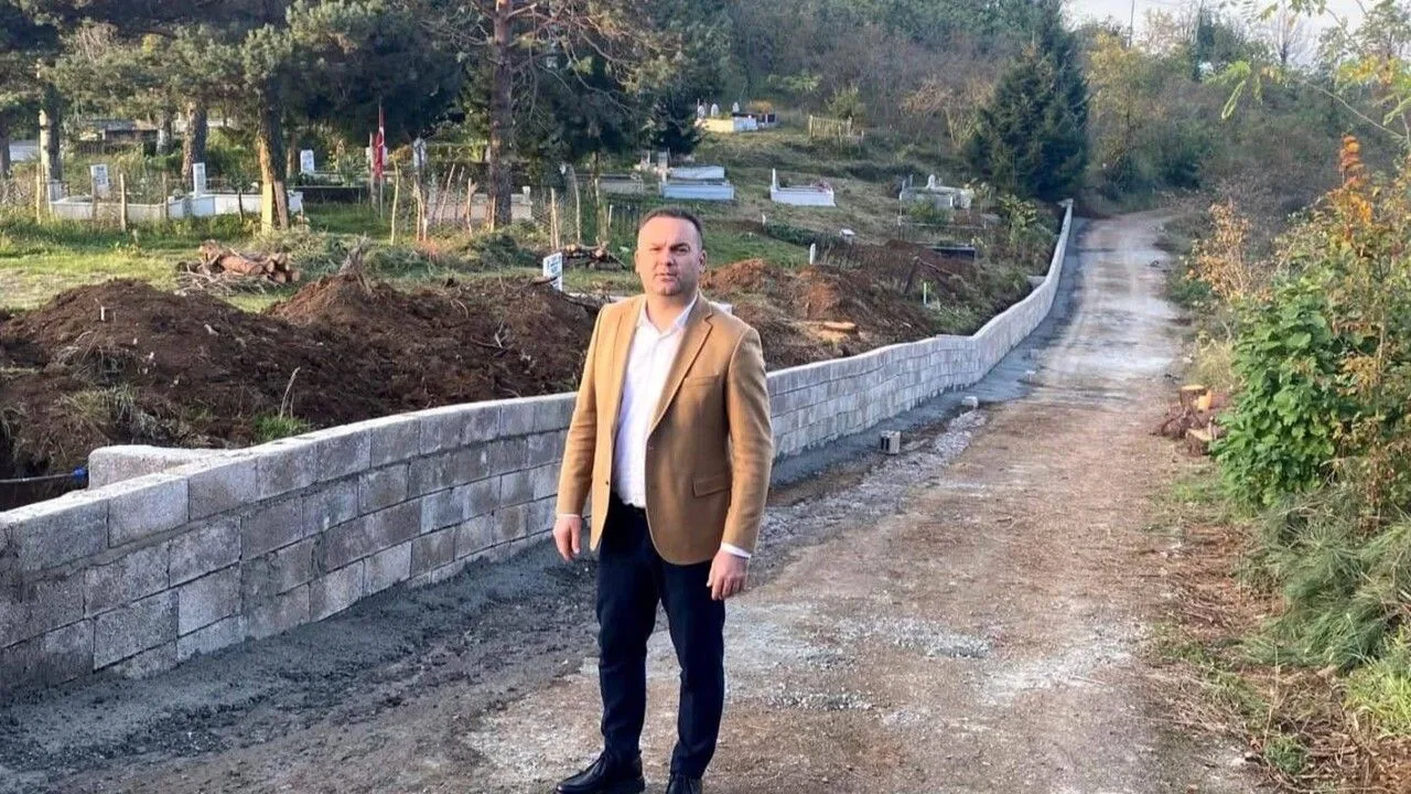Görele Belediyesi’nden Mezarlıkta Taş Duvar Çalışması
