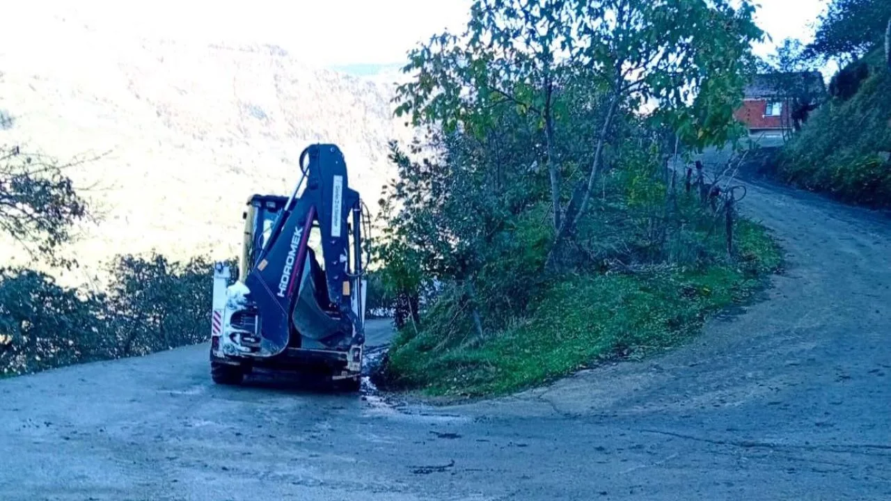 Gümüşhane’den Giresun’a bağlanan köyde çalışma