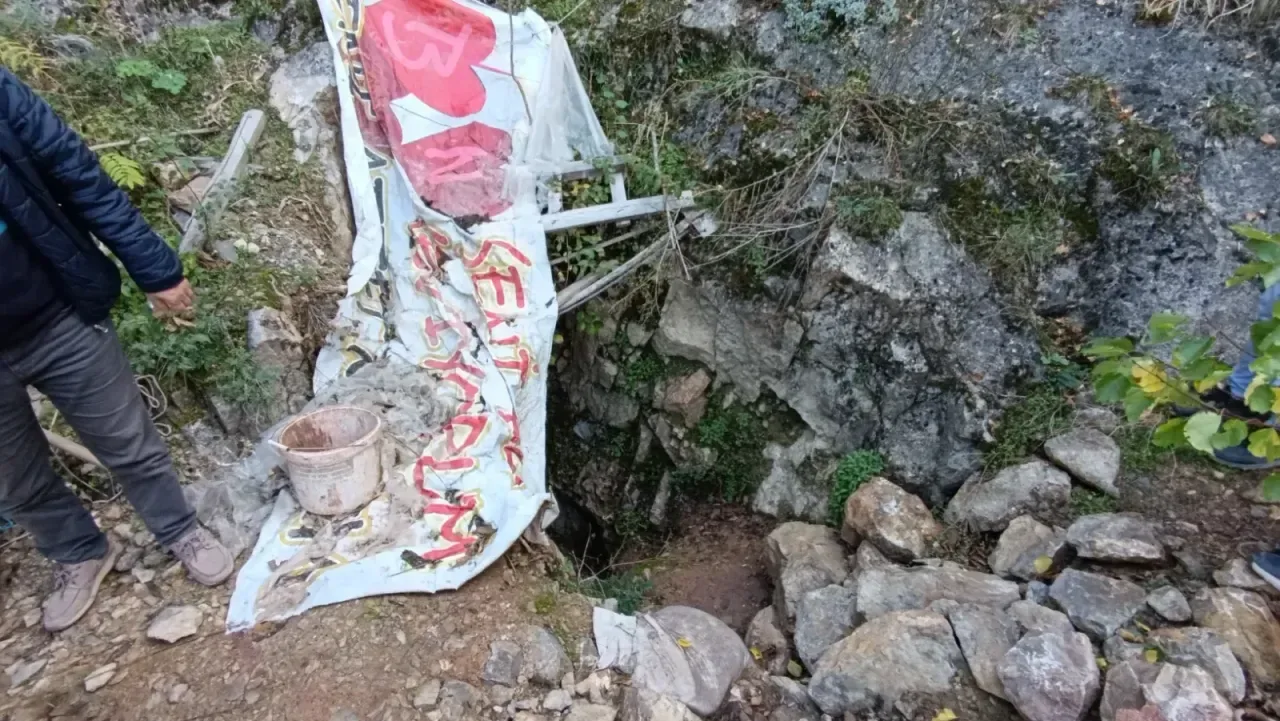 Kaçak kazıda metrelerce uzunlukta tünel bulundu