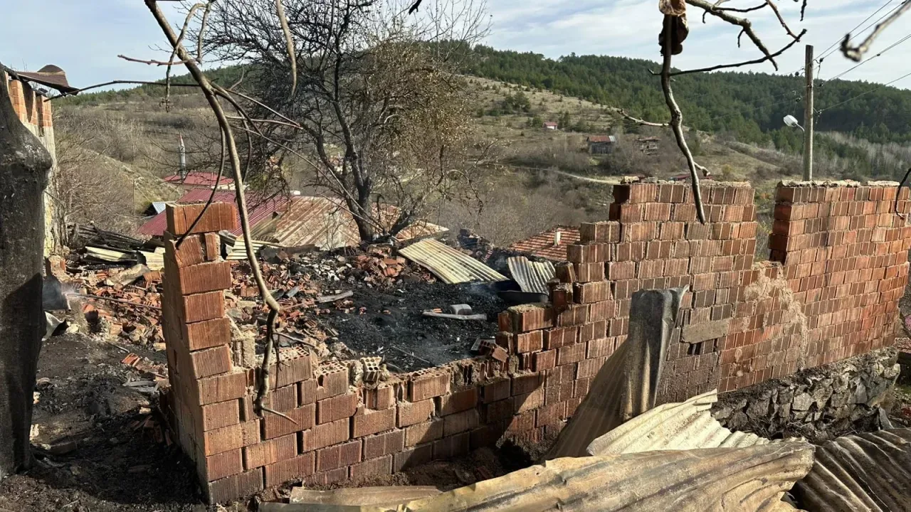 Köy evinde çıkan yangında yaşlı adam öldü