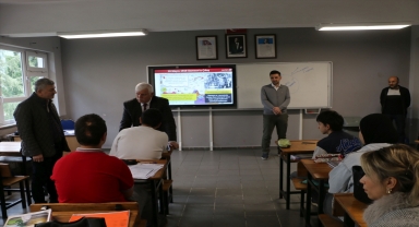 Of Milli Eğitim Müdürü Kabahasanoğlu'ndan vefat eden öğrencinin okuluna ziyaret