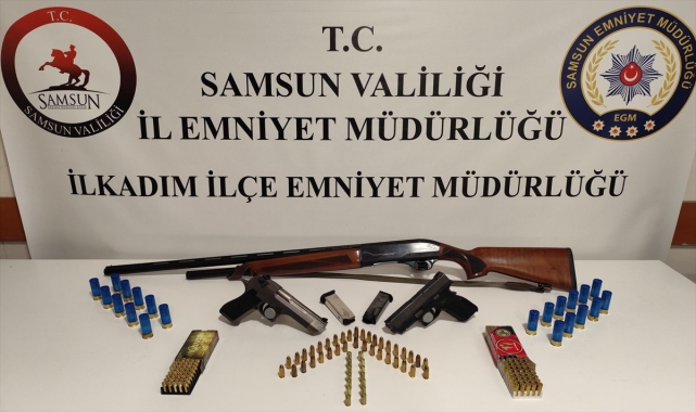 Samsun'da düzenlenen operasyonda ruhsatsız silah bulunduran zanlı yakalandı