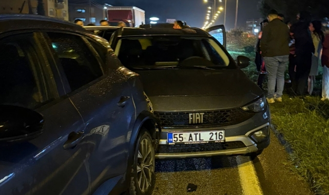 Samsun'da zincirleme trafik kazasında 4 kişi yaralandı