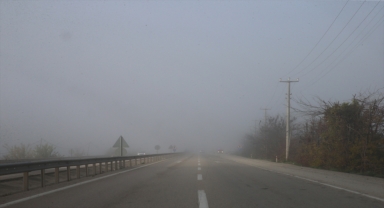 Tokat'ta sis etkili oldu