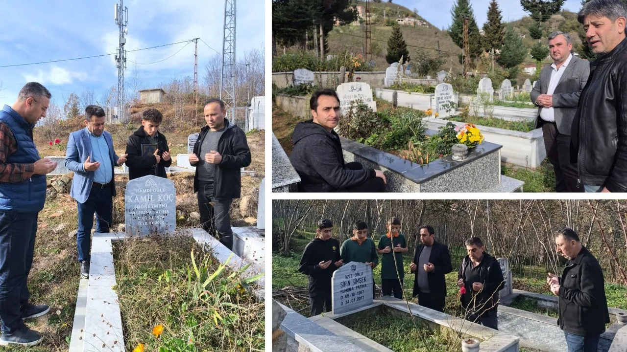 Vefat Eden Öğretmenler Kabri Başında Dualarla Anıldı