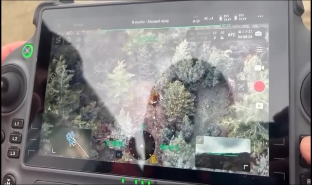 Amasya'da kaybolan büyükbaş hayvan dron ile bulundu